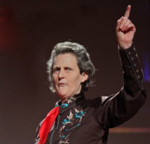 Temple Grandin discursando.