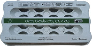 Ovos Orgânicos Caipiras – 18 unidades